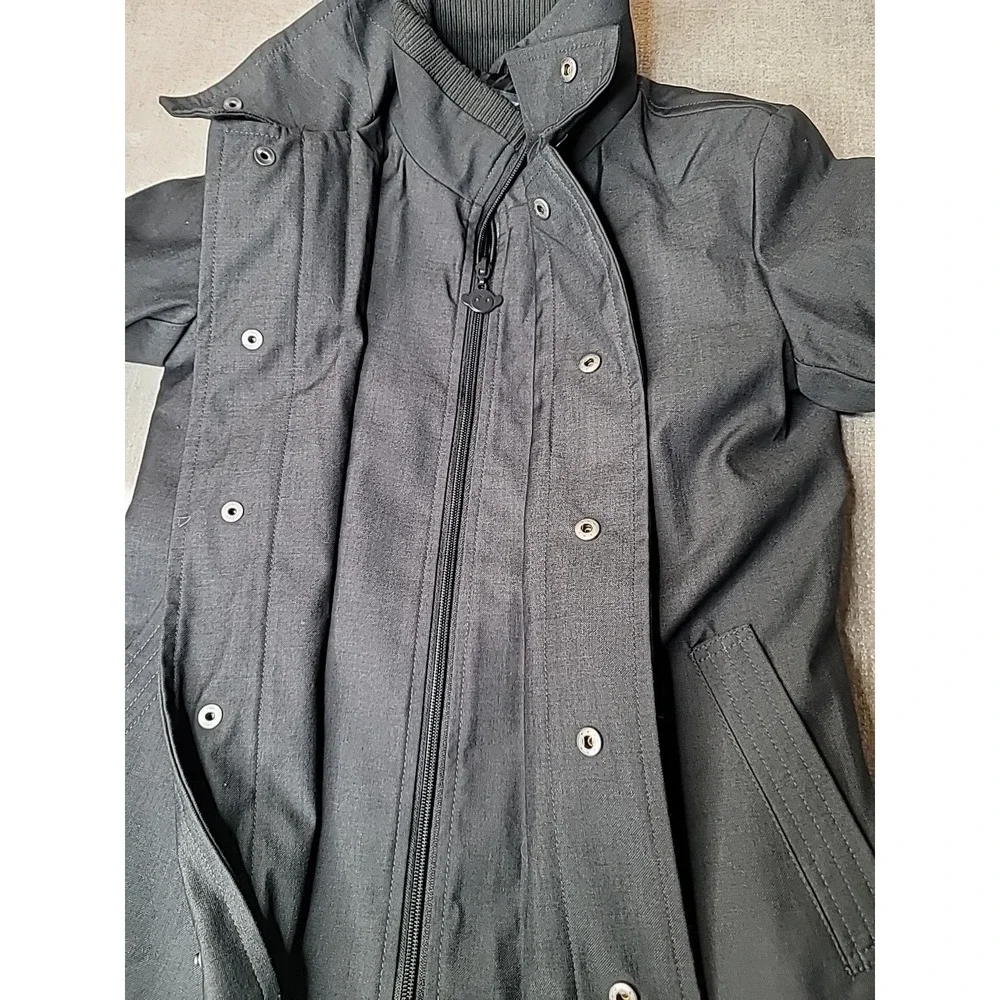 Appaman Tailoring Winter Coat Boys Size 8 Dark Gray‎ Lined Zipper Snap Jacket